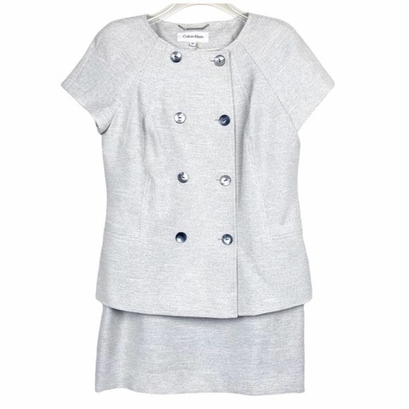 Calvin Klein Skirt Suit Set Short Sleeve Blazer - Picture 1 of 9